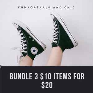 Bundle any 3 $10 items for $20